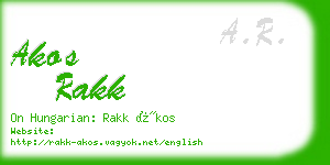 akos rakk business card